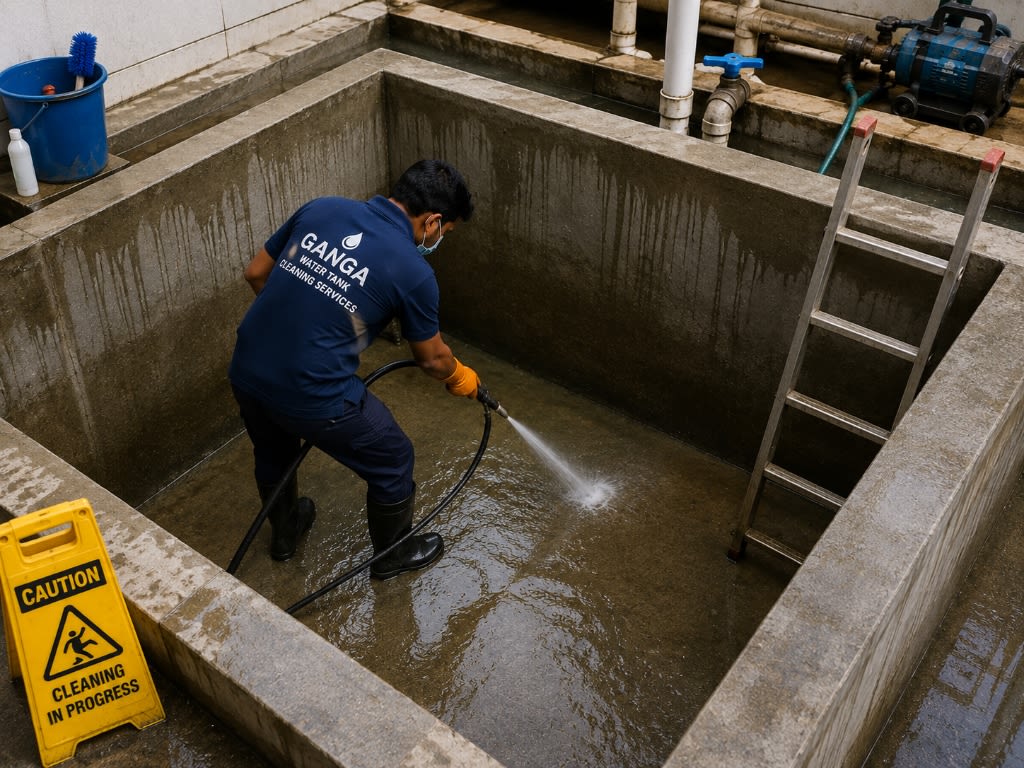 Professional sump and Sintex tank cleaning service