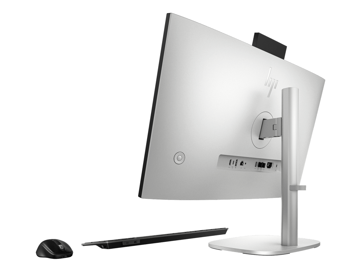 HP Elite-Studio 8G1i All-in-One G1i  AI PC Intel Core Ultra 9 285 up to 5.6GHz 24-Core Intel®️ Q870 (vPro®️), 16 GB DDR5 RAM,1TB PCIe M.2 SSD 27" QHD IPS Integrated Intel Graphics, Wireless Keyboard & Mouse, Silver, TouchScreen