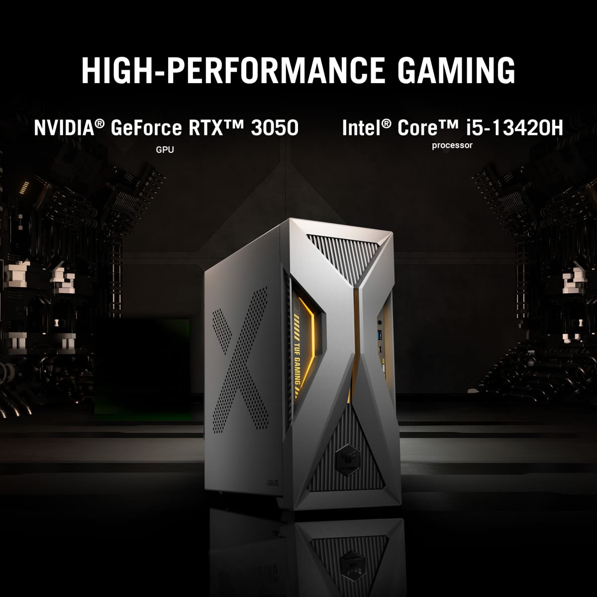 Asus Tuf T500 Gaming Desktop  Intel Core i5 13420H - 16Gb Ram (Laptop Ram) - 1TB SSD - Nvidia Geforce RTX 5060 8Gb Graphics - Windows11 Home - Eclipse Gray