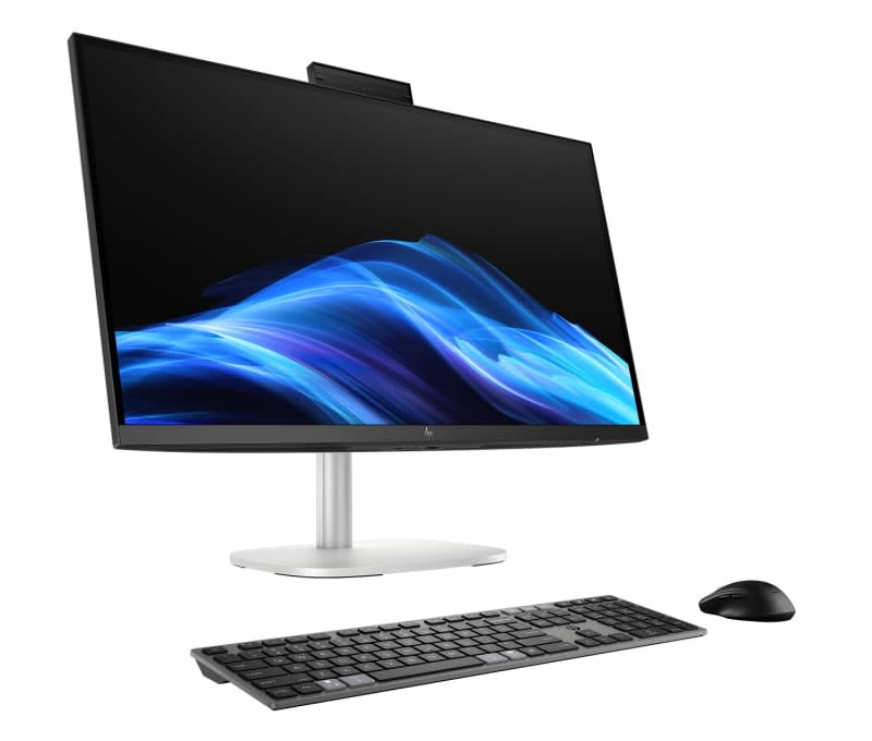 Buy HP Elite-Studio 8G1i All-in-One G1i  AI PC Intel Core Ultra 9 285 upto 5.6GHz 24-Core Intel®️ Q870 (vPro®️), 16 GB DDR5 RAM,1TB PCIe M.2 SSD 27" FHD IPS Non-Touchscreen Integrated Intel Graphics, Wireless Keyboard & Mouse, Silver, HP Wolf Security in UAE - Mboka Market