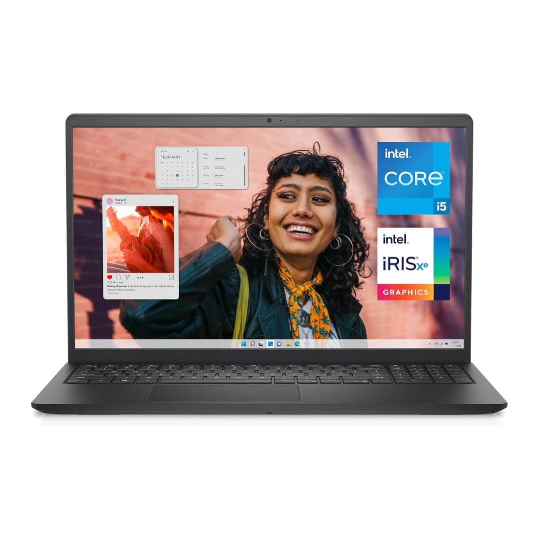 Dell Inspiron 3530 Laptop Touchscreen Display – 15.6-inch FHD (1920 x 1080), Intel Core i5-1335U, 16GB DDR4 RAM, 512GB SSD, Intel Iris Xe Graphics, Windows 11 Home – Carbon Black