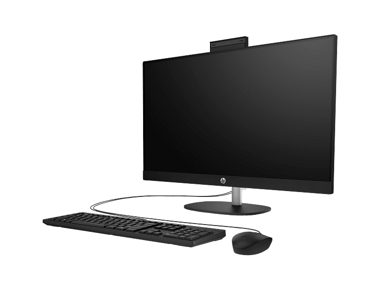 HP All-in-One 27-cr0086nh Desktop, 27" FHD, Intel Core i7-1355U, 8GB RAM, 512GB SSD, DOS, Jet Black, Non-Touch