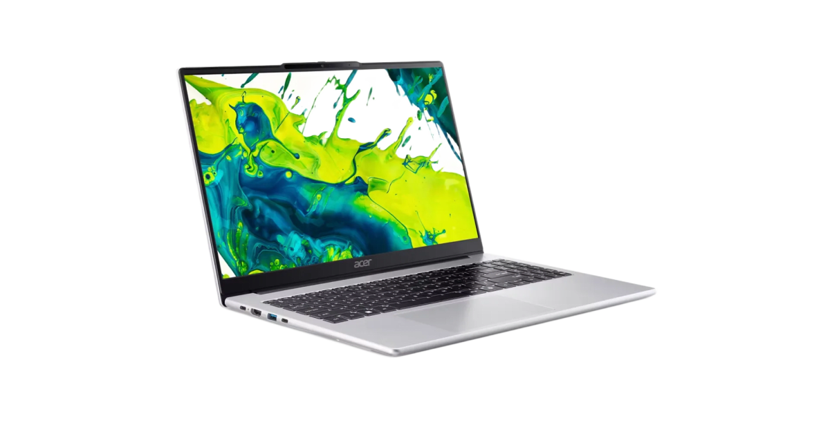 Acer Aspire Lite AL15-45P-R4UJ Laptop, 15.6" FHD TN 60Hz Display, AMD Ryzen 7 5825U, 16GB RAM, 1TB SSD, AMD Radeon Graphics, English Keyboard, Windows 11 Home, Silver