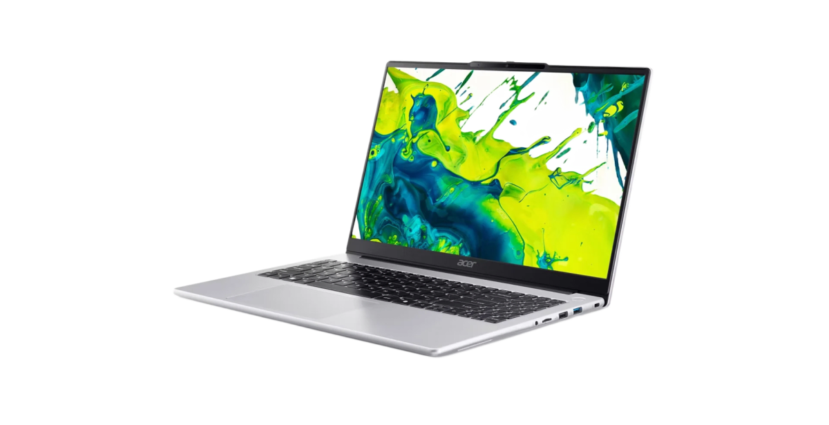 Acer Aspire Lite AL15-45P-R4UJ Laptop, 15.6" FHD TN 60Hz Display, AMD Ryzen 7 5825U, 16GB RAM, 1TB SSD, AMD Radeon Graphics, English Keyboard, Windows 11 Home, Silver