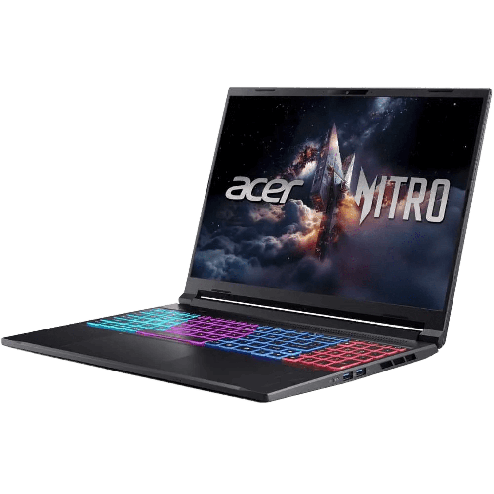 Acer Nitro V 16S Gaming Laptop, 16" WUXGA IPS 180Hz Display, Intel Core 9 270H, 16GB RAM, 1TB SSD, GeForce RTX 5070 8GB GPU, English K/B, Windows 11 Home, Black | NH.U29EM.003