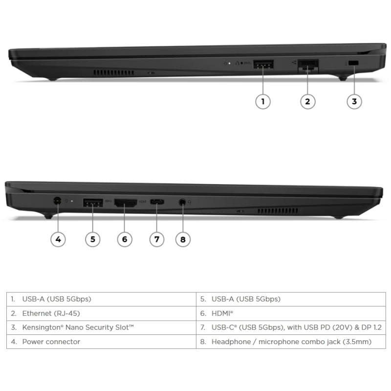 LENOVO V15 G5 IRL 5BFP3M  13th GEN. | i5-13420H | 8GB | 512GB SSD | INTEL UHD GRAPHICS | 15.6 | FHD (1920x1080) | BLACK | ENG KB | DOS