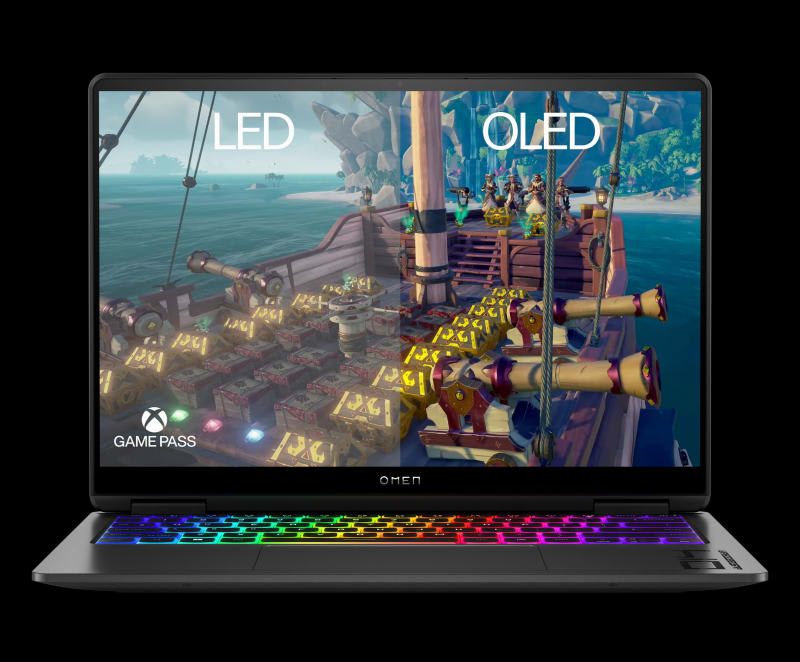 Buy HP OMEN Transcend 14-fb1013dx Gaming Laptop, 14" 3K OLED 120Hz Display, Intel Core Ultra 7 255H, 32GB RAM, 1TB SSD, GeForce RTX 5060 8GB, English Keyboard, Win11, Shadow Black | B94GQUA in UAE - Mboka Market