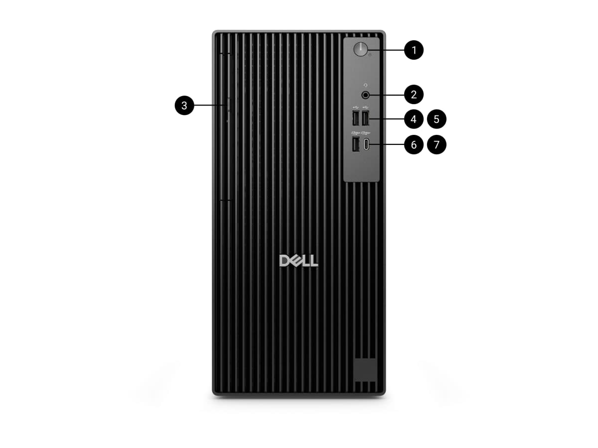 Dell Pro Tower QCT1250 I3 Dell PRO Tower QCT1250 13-14100, 8GB DDR5,512GB SSD, English Arabic Keyboard, DOS, 1YR PS