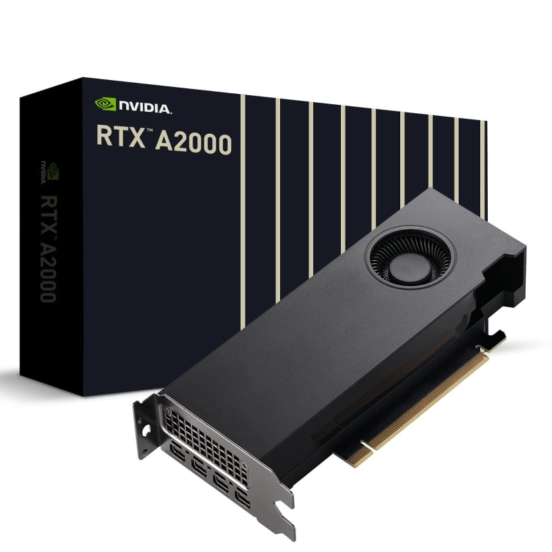 Buy PNY NVIDIA RTX™ A2000 12GB GDDR6 Professional Graphics Card (PCIe® 4.0, 4× Mini DisplayPort 1.4a, NVIDIA Ampere Architecture, ECC Memory Support, Low-Profile Dual-Slot Design, Ray Tracing Cores, Tensor Cores, Professional Workstation GPU, OEM Version) in UAE - Mboka Market