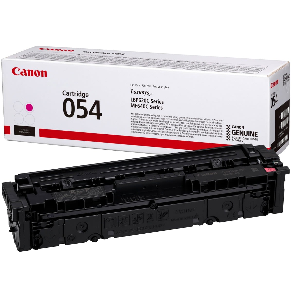 Canon 054 Magenta Original Laser Toner Cartridge – Genuine Canon OEM, High-Quality Magenta Prints, Compatible with Canon Color imageCLASS LBP621Cw, LBP623Cdw, MF641Cw, MF643Cdw, MF645Cx 