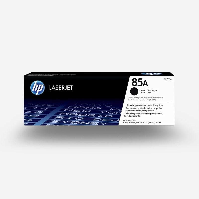 HP 85A Original Black LaserJet Toner Cartridge, Standard Yield up to 1,600 Pages, Reliable High-Quality Printing Performance, Standard Capacity, CE285A
