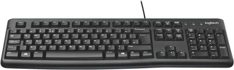 Buy Logitech K120 Wired BUSiness Keyboard For Windows Or Linux, USb Plug-And-Play, Full-Size, Spill Resistant, Curved Space Bar, Pc / Laptop, English/Arabic Layout - Black in UAE - Mboka Market