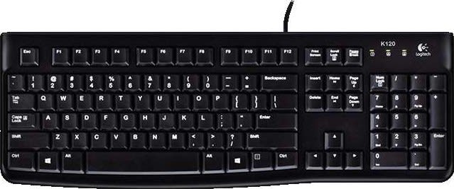 Logitech Keyboard K120 Comfortable, English Layout, Quiet Typing | 920-002508 / 920-002495