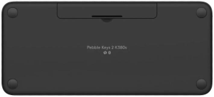 Logitech Pebble Keys 2 K380s Keyboard, Bluetooth 5.1 Connectivity, Up to 3 Multi-Device Pairing, Customizable Fn Shortcut Keys, 2x AAA Battery, English Layout, On / Off Button, Graphite | 920-011867