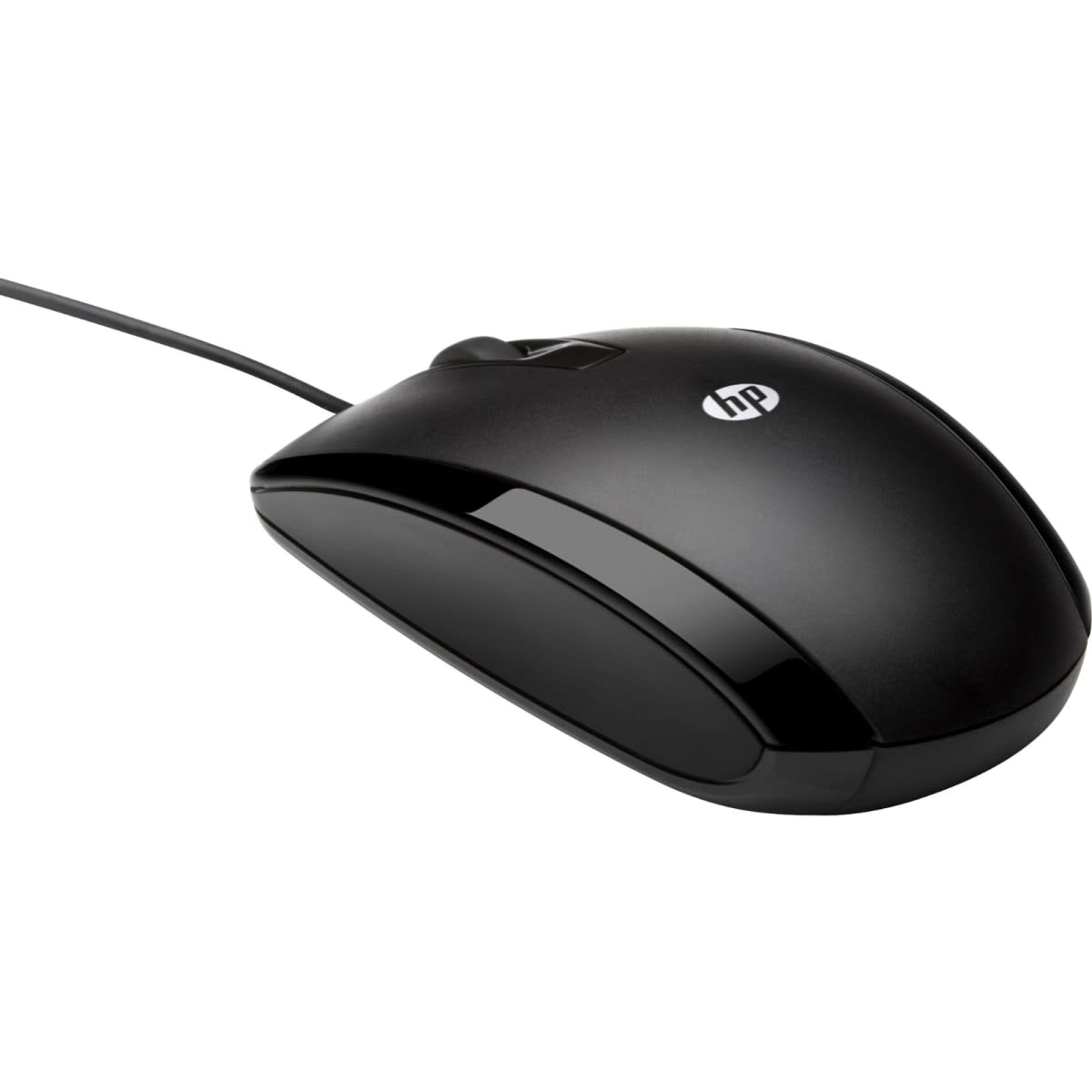 HP X500 Wired USB Mouse, 1000 DPI Optical Sensor, 3 Buttons, Scroll Wheel, Ambidextrous Design, Plug and Play, Black