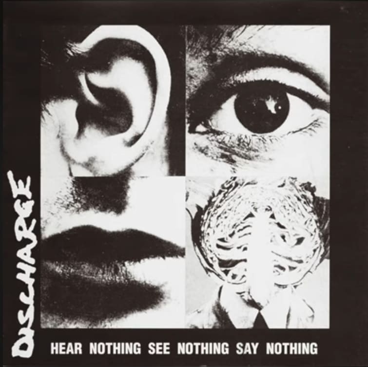 Discharge — capa de referência editorial RockFuel