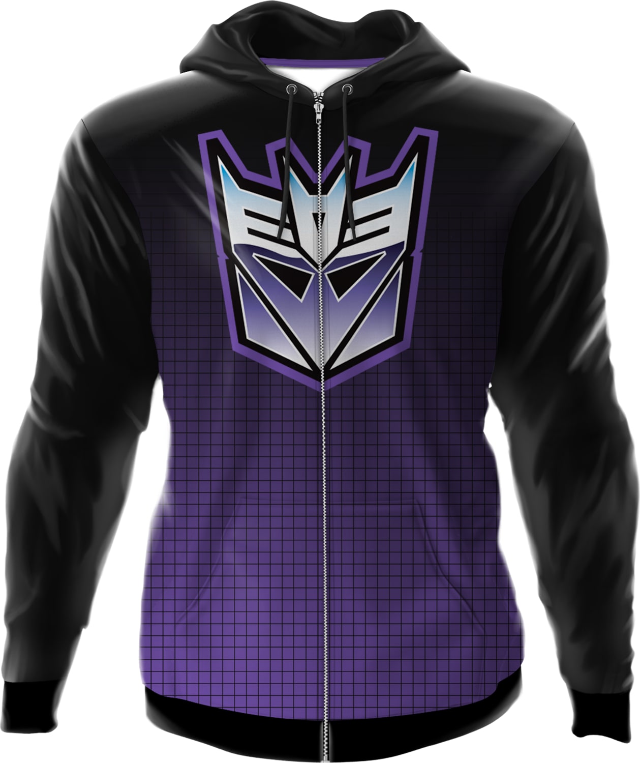 Icon Fade Activewear Decepticon Logo Transformers Hoodie