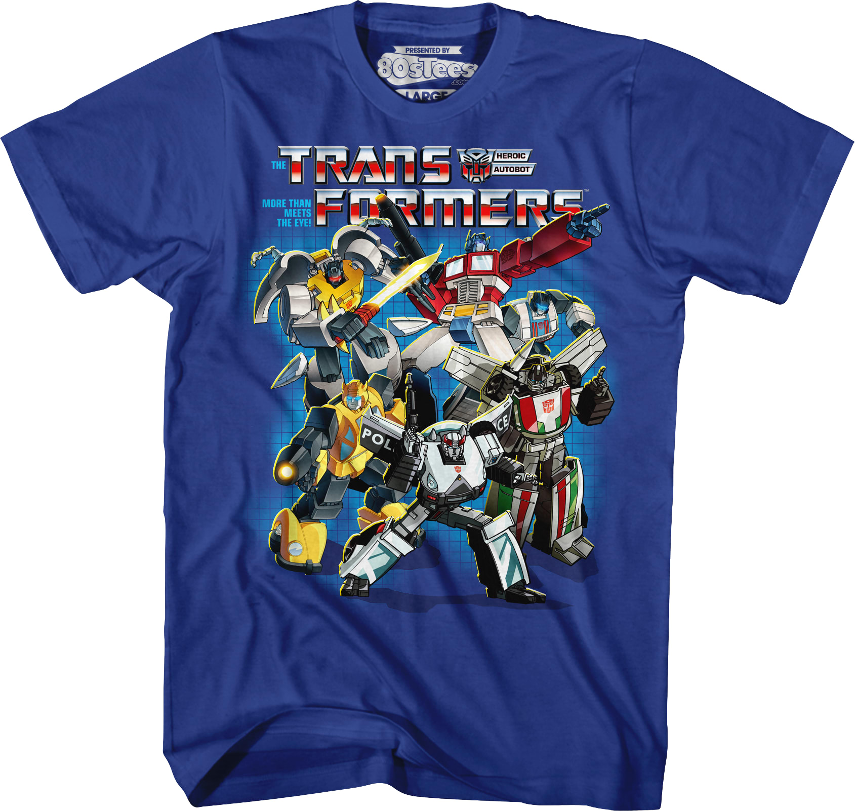 Royal Blue Autobots Collage Transformers T-Shirt