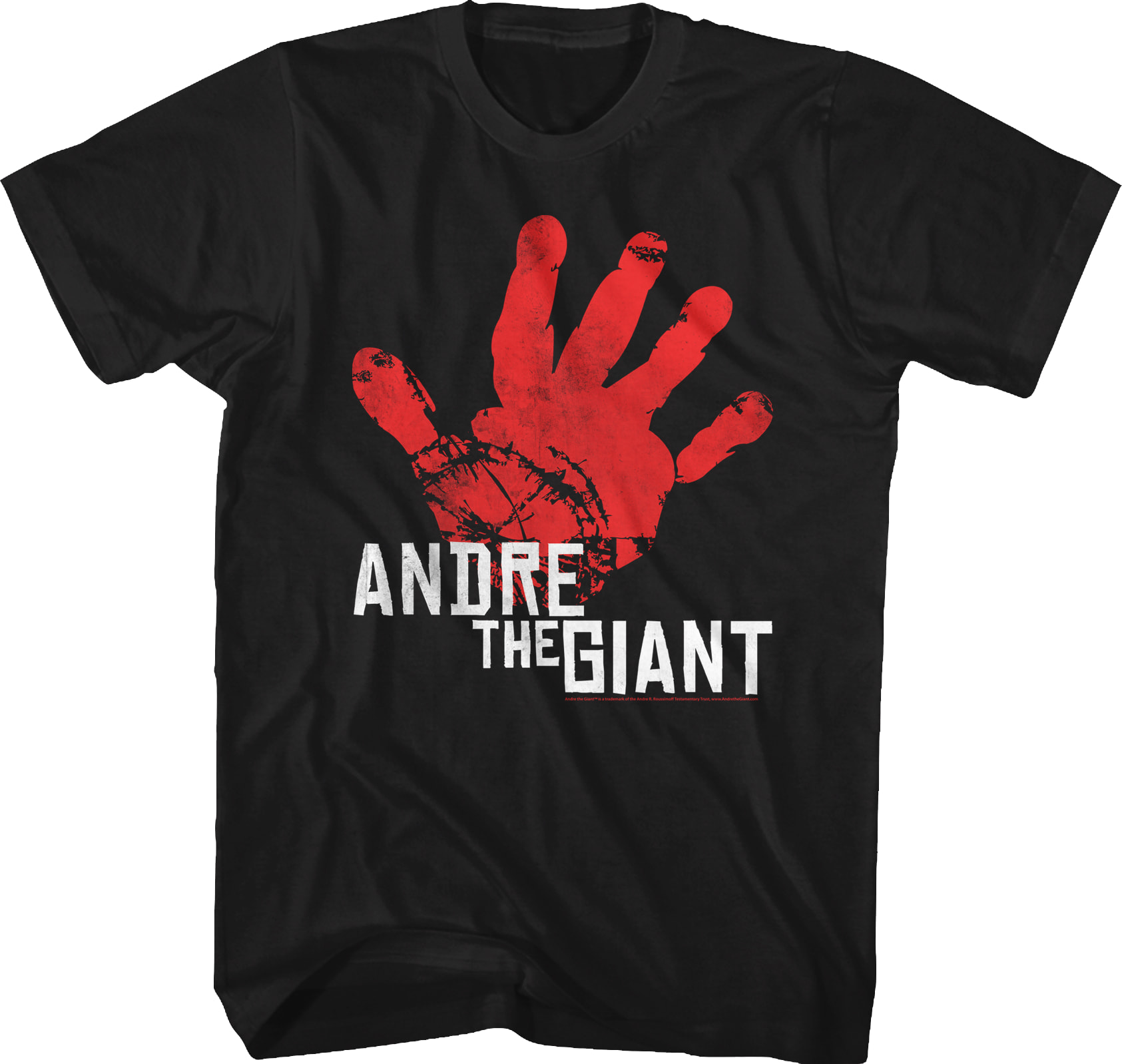 Distressed Handprint Andre The Giant T-Shirt