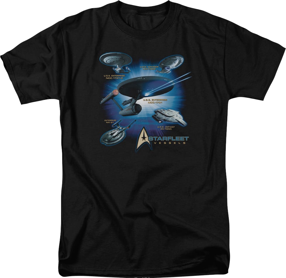 Starfleet Vessels Star Trek T-Shirt