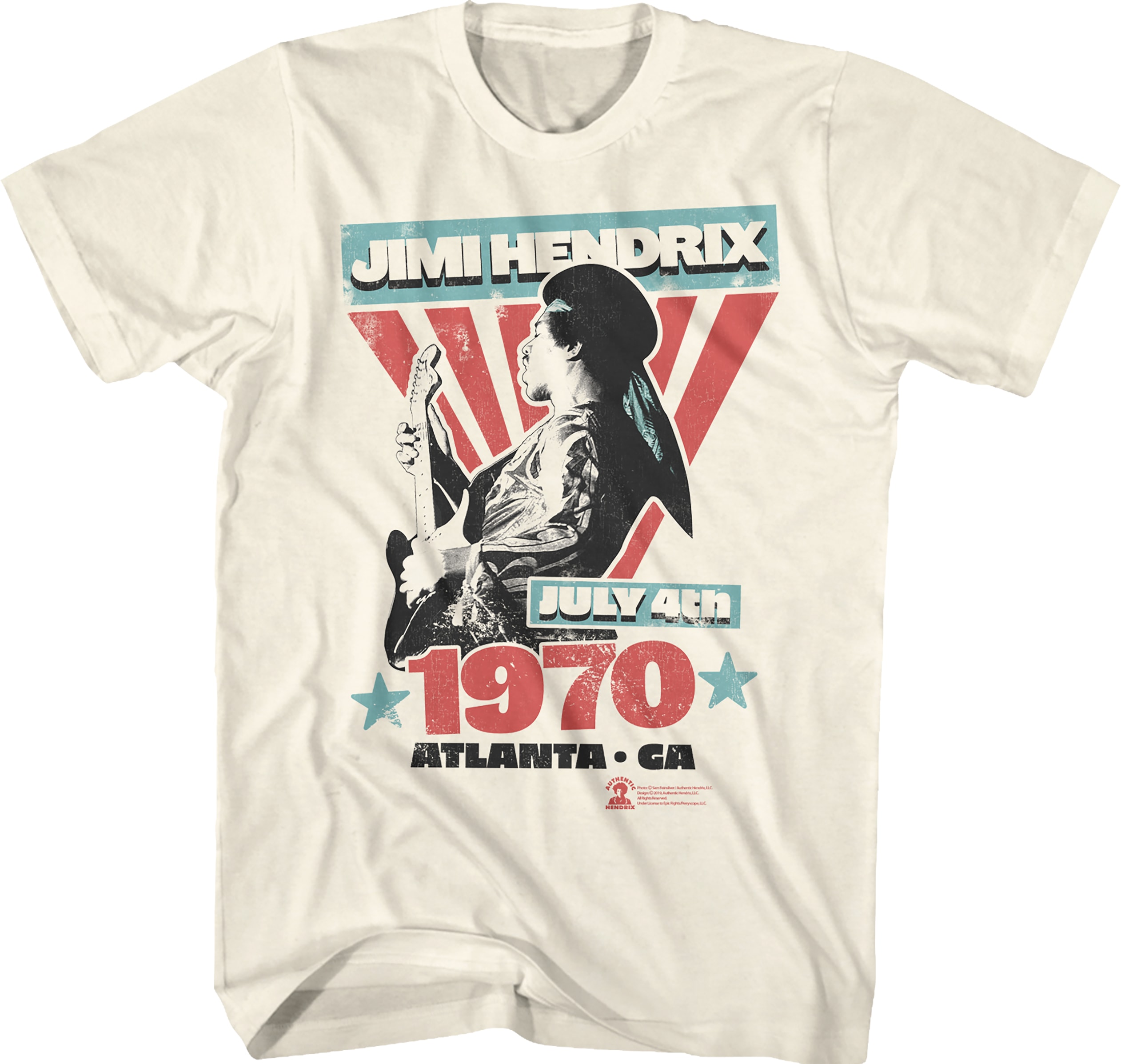 July 4th 1970 Jimi Hendrix T-Shirt