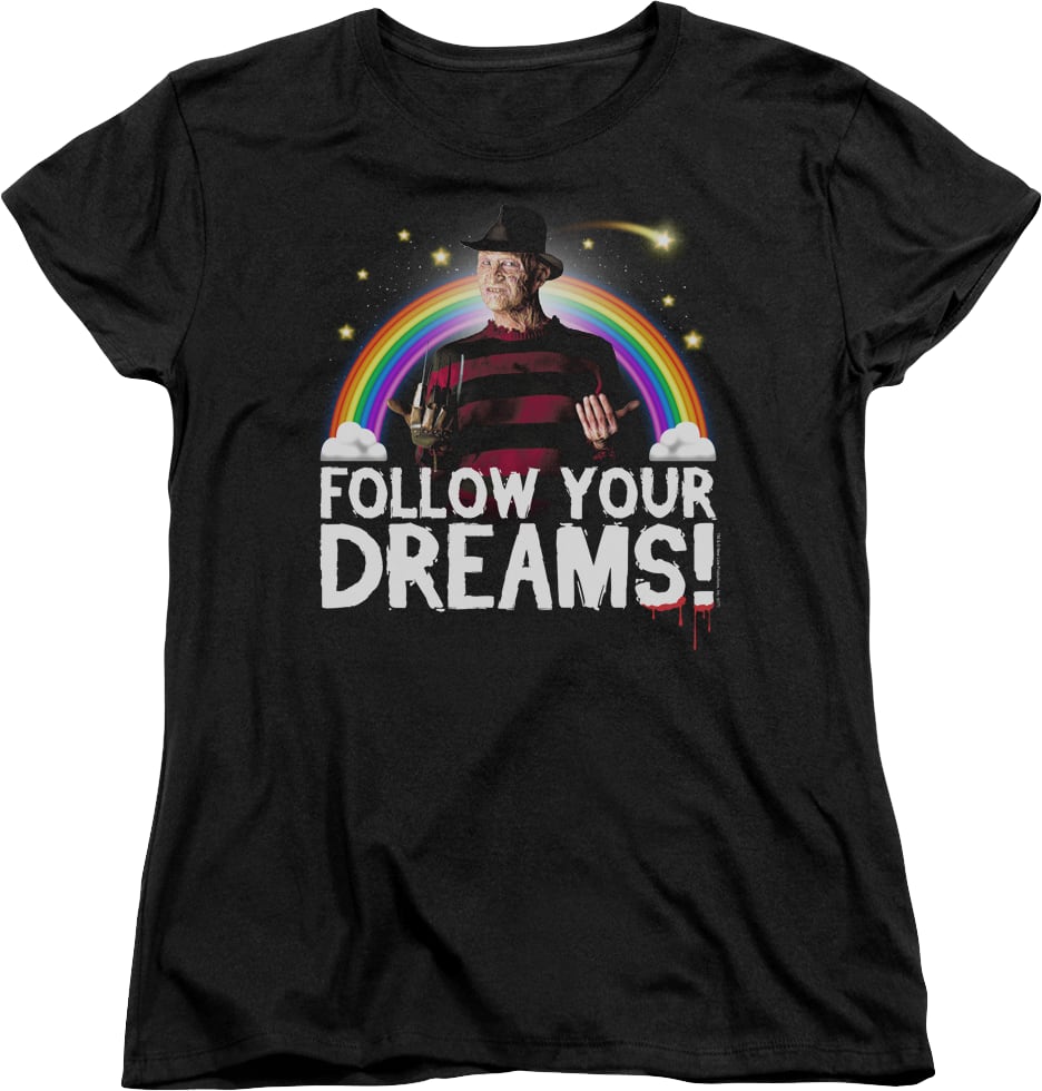 Womens Follow Your Dreams Nightmare On Elm Street Shirt