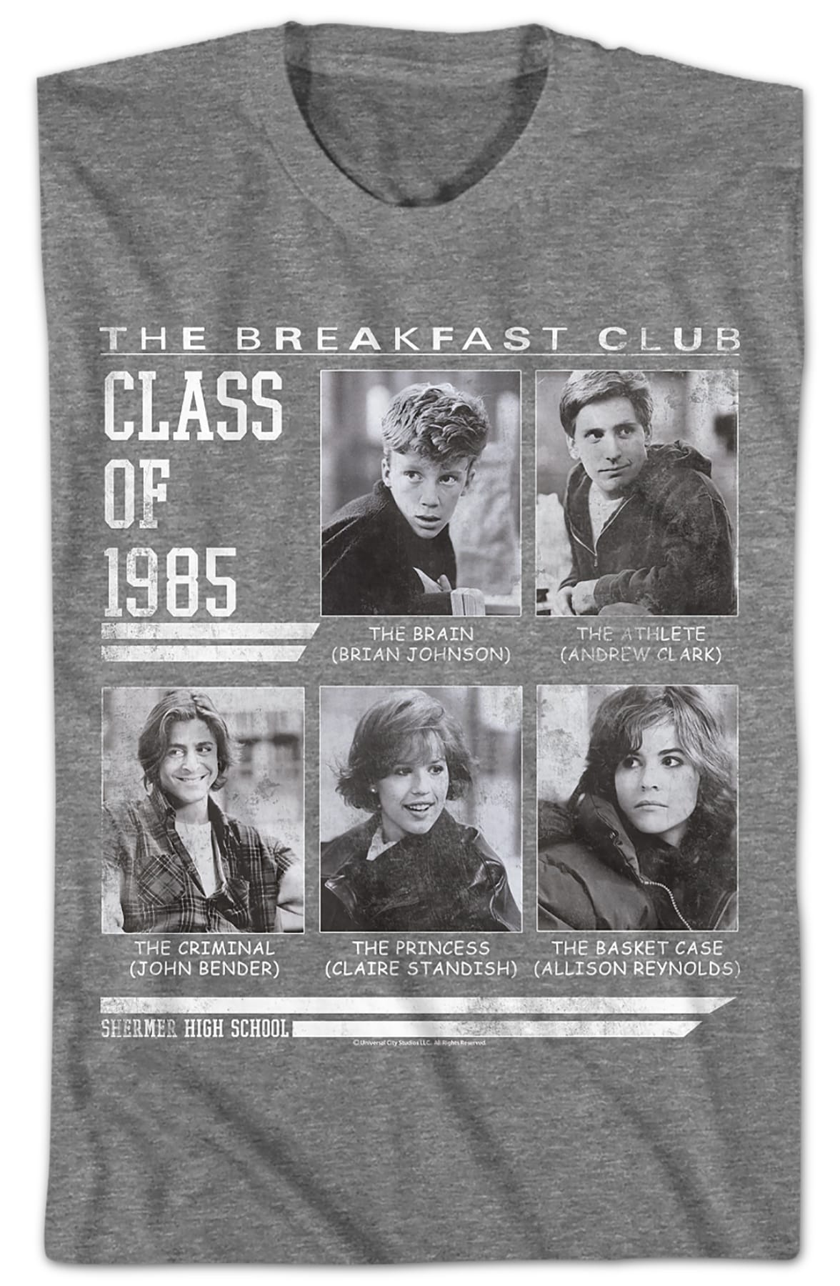 Vintage Yearbook Class of 1985 Breakfast Club T-Shirt Vintage Yearbook Class of 1985 Breakfast Club T-Shirt