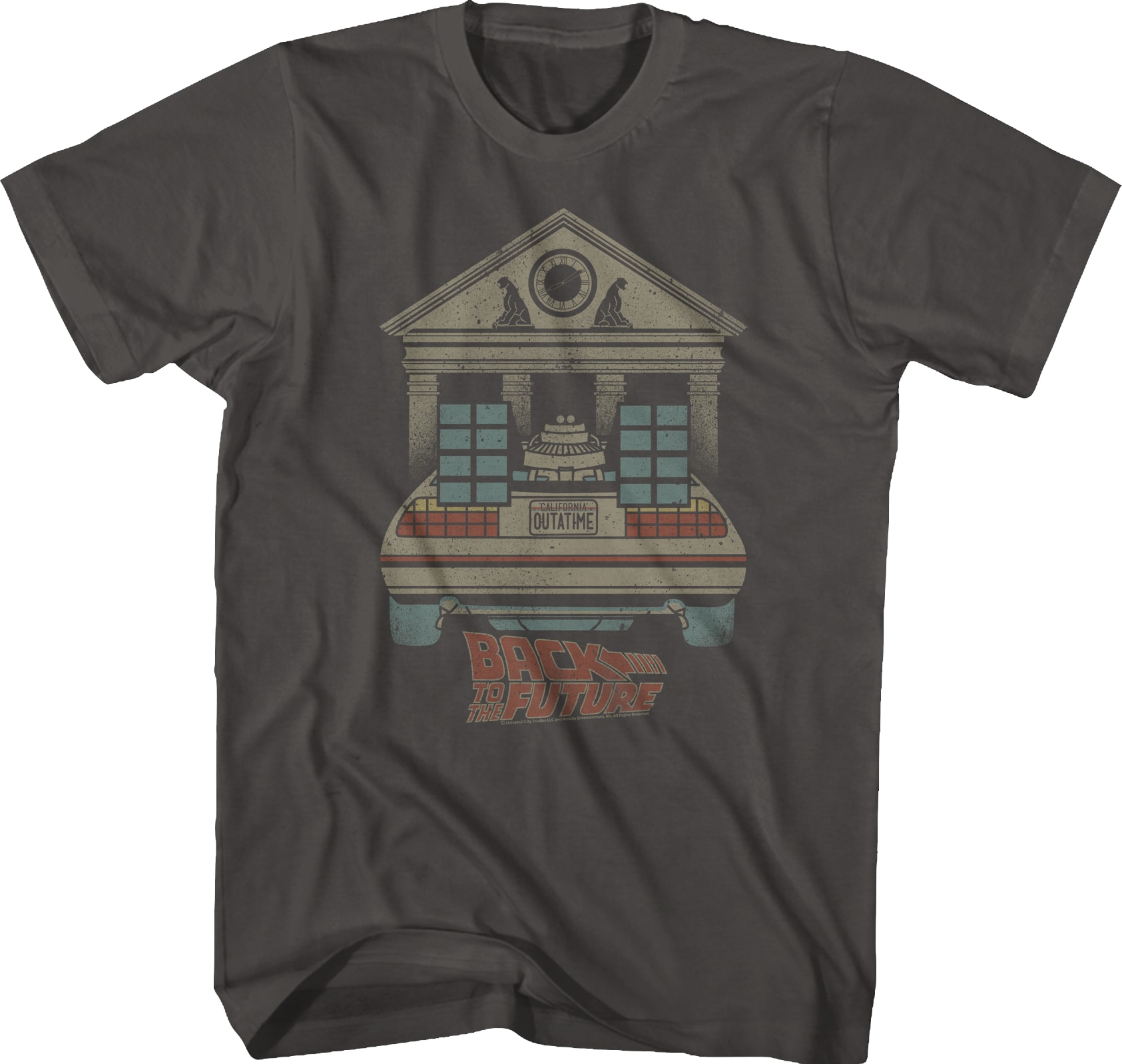 DeLorean And Clock Tower Back To The Future T-Shirt