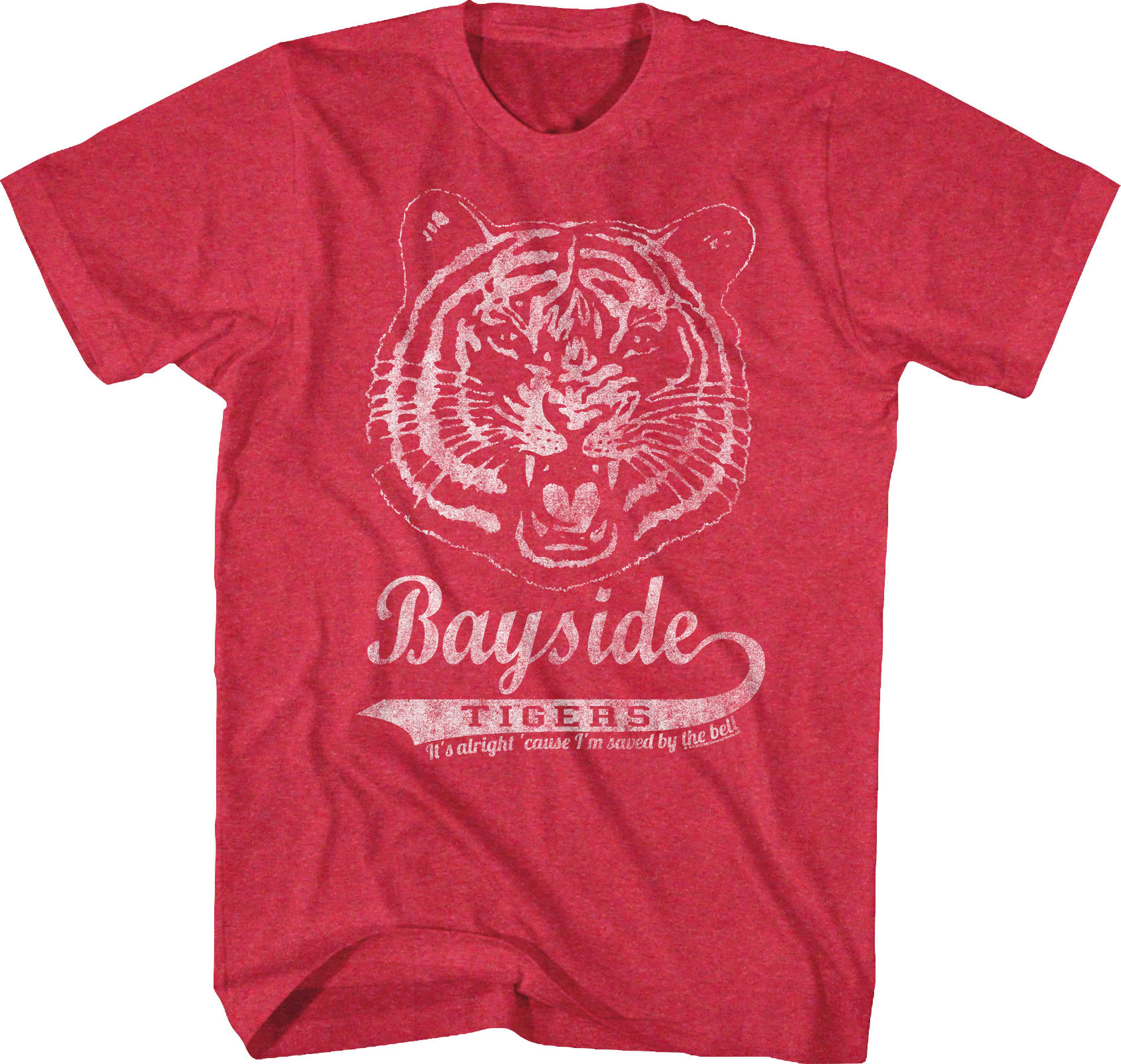 Distressed Bayside Tigers Logo Saved By The Bell T-Shirt