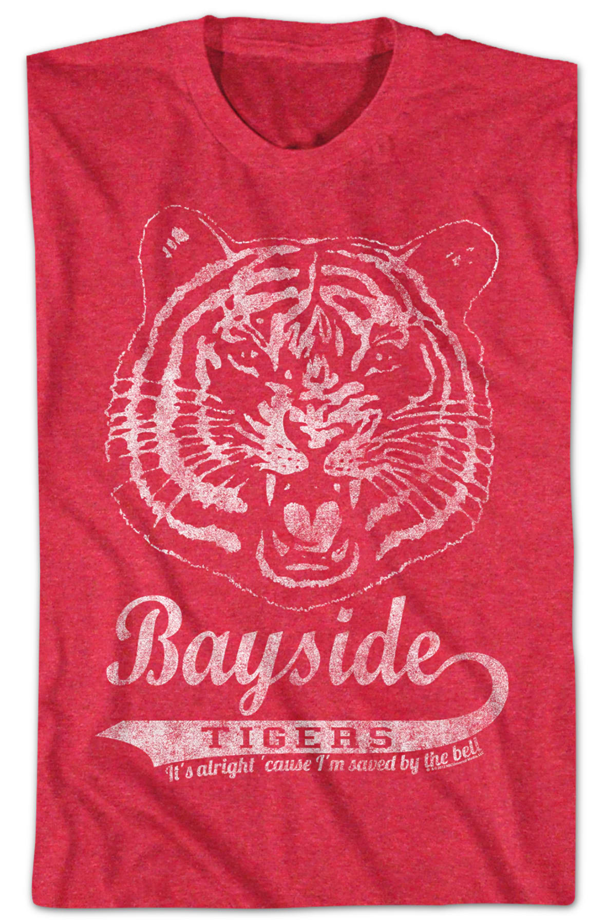 Distressed Bayside Tigers Logo Saved By The Bell T-Shirt