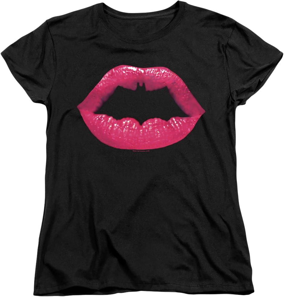 Womens Kiss Symbol Batman Shirt
