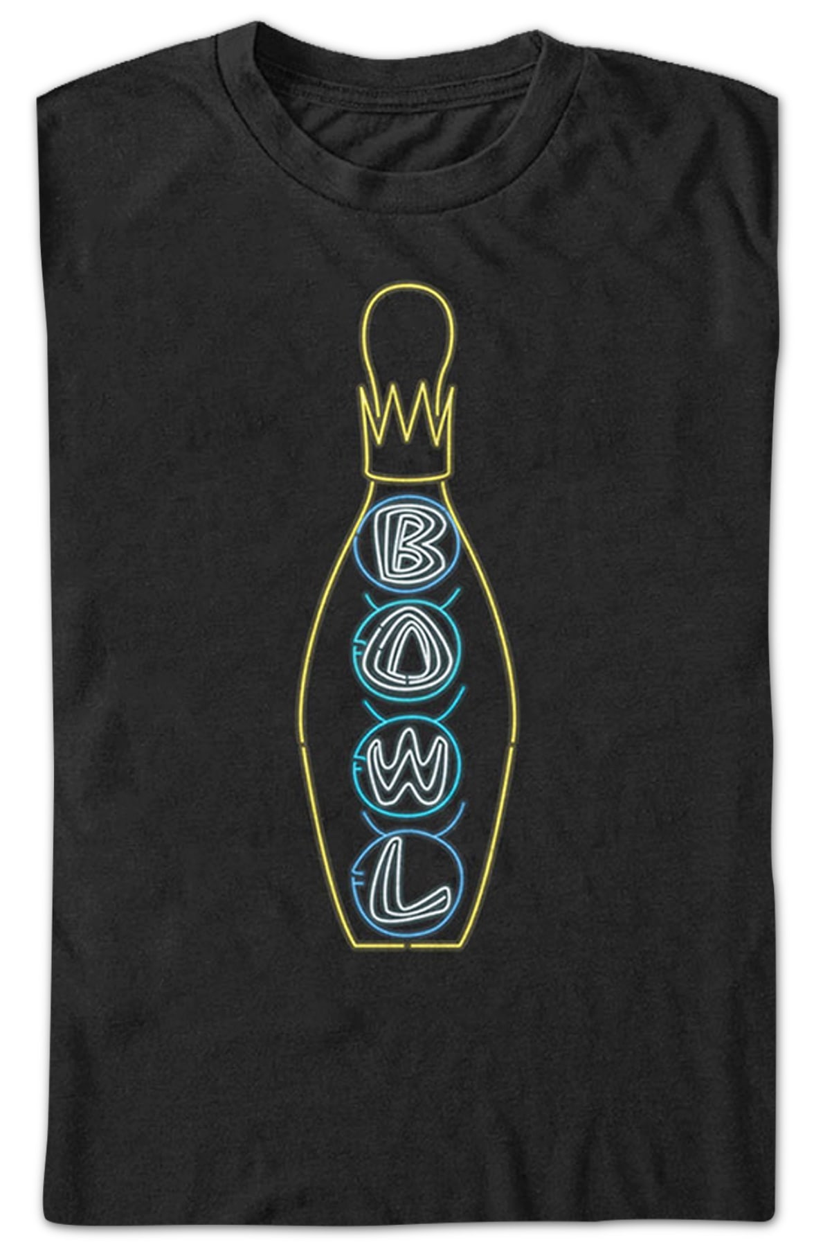Hollywood Star Lanes Neon Bowling Pin Big Lebowski T-Shirt