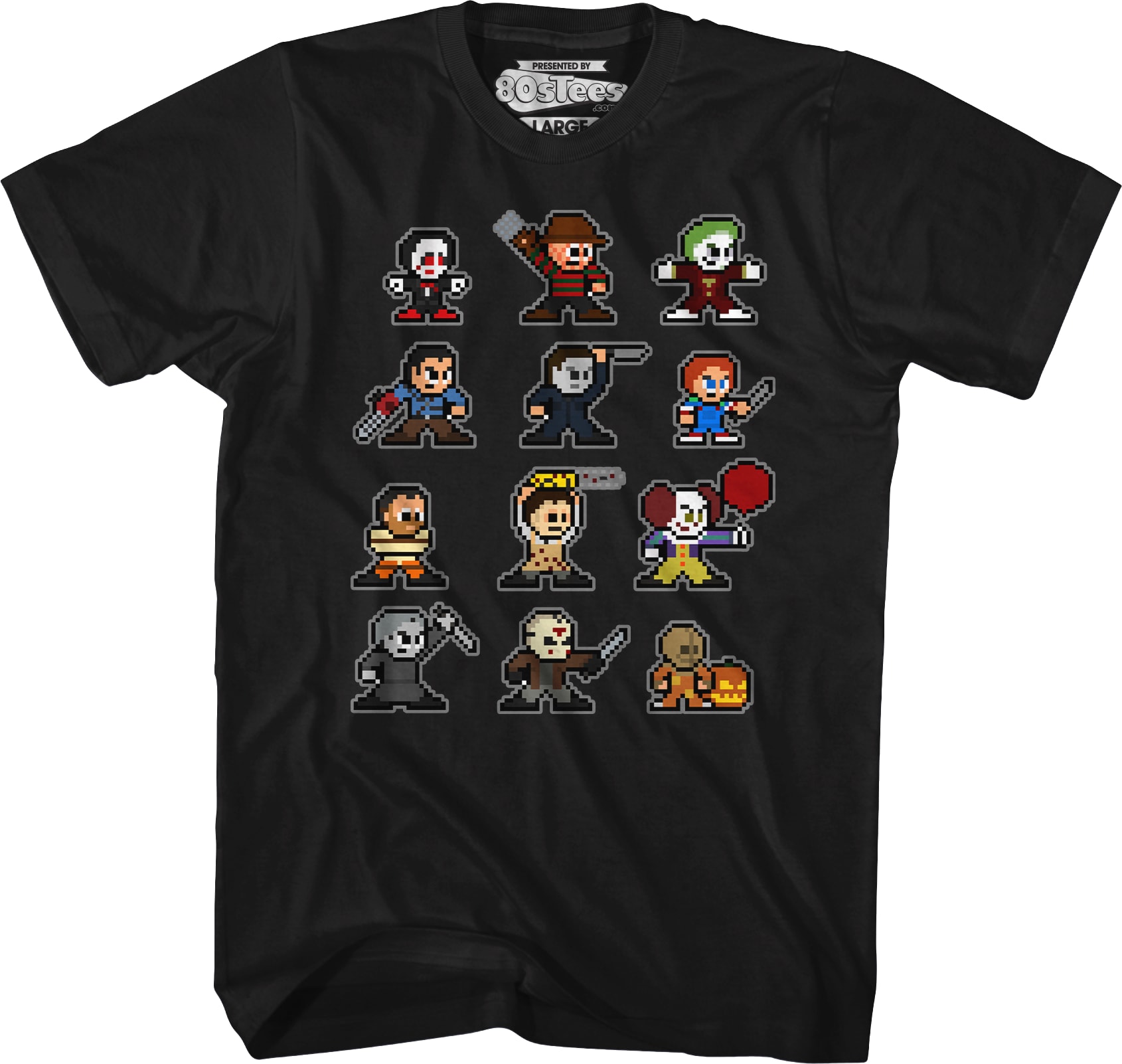 8-Bit Horror Icons T-Shirt 8-Bit Horror Icons T-Shirt