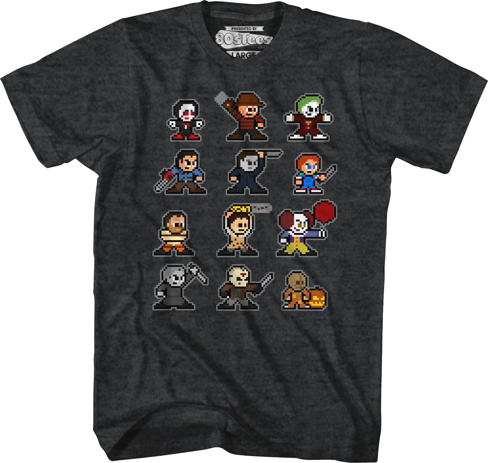 8-Bit Horror Icons T-Shirt 8-Bit Horror Icons T-Shirt