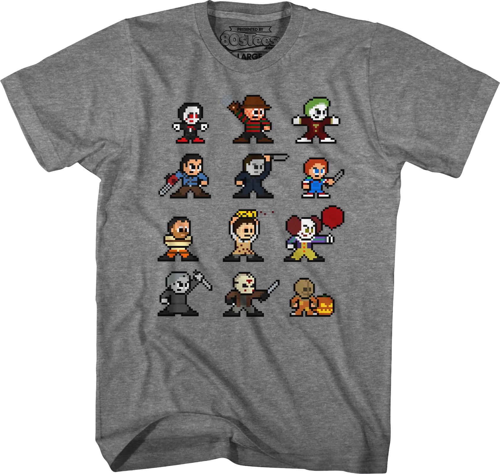 8-Bit Horror Icons T-Shirt 8-Bit Horror Icons T-Shirt