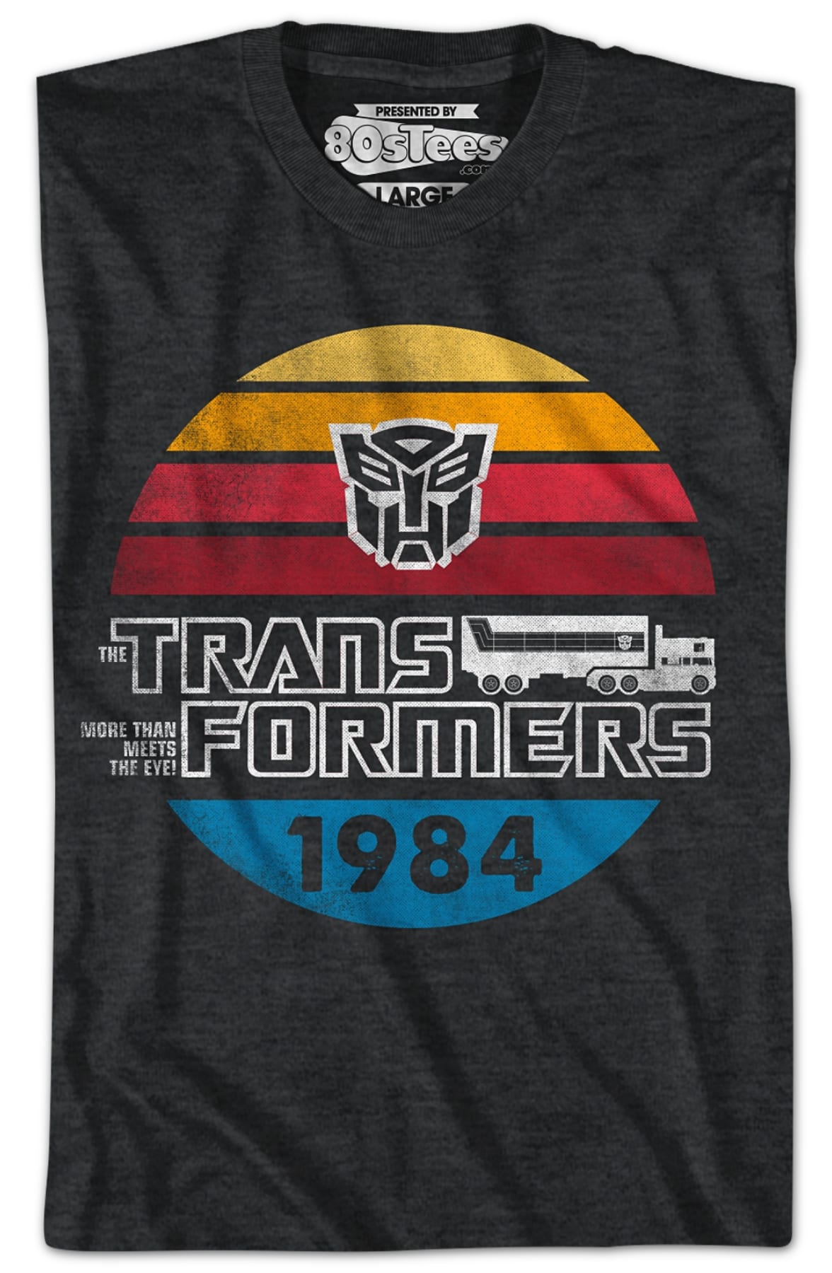 Retro 1984 Stripes Autobots Logo Transformers T-Shirt Retro 1984 Stripes Autobots Logo Transformers T-Shirt