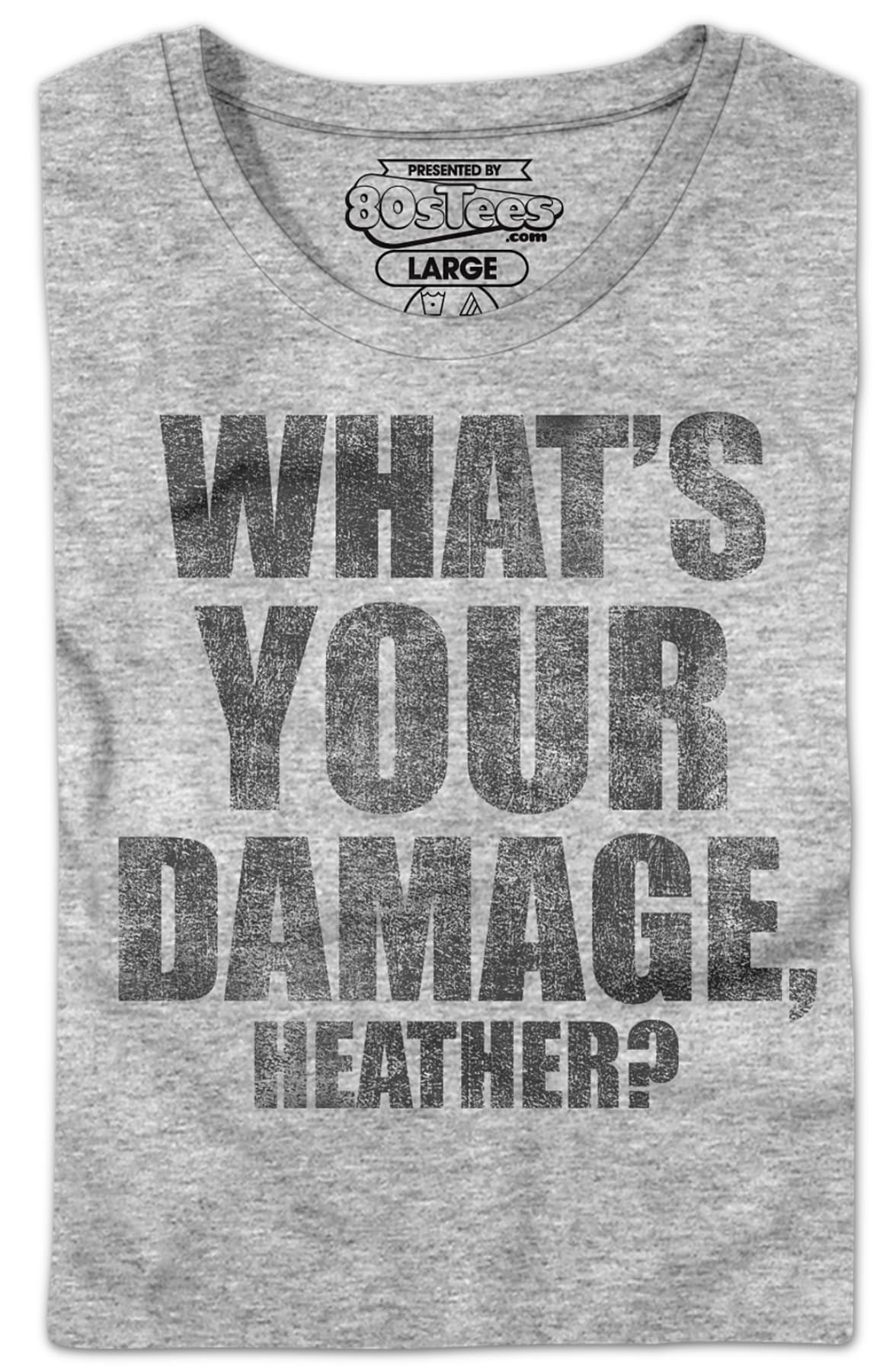 Womens What's Your Damage Heathers Shirt Womens What's Your Damage Heathers Shirt