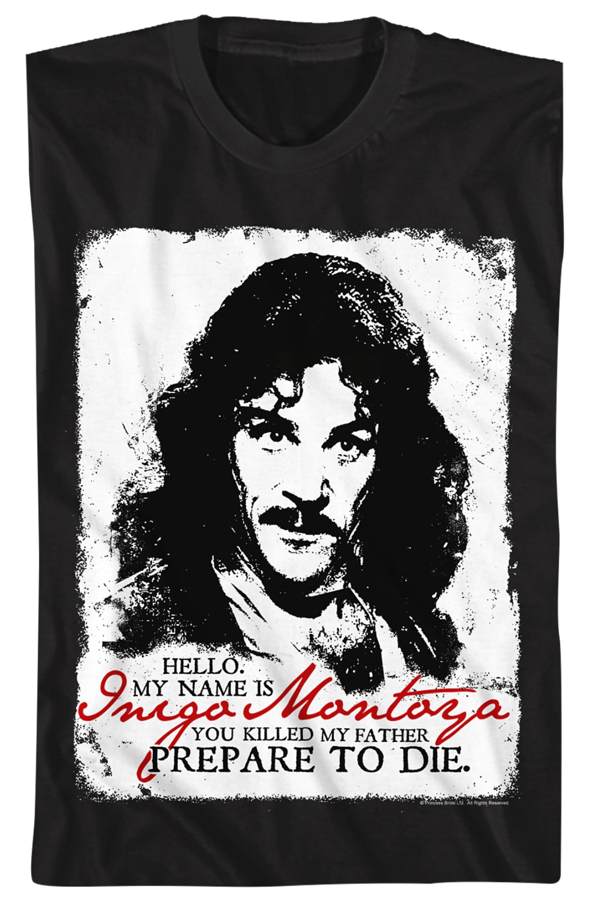 Black and White Inigo Montoya Princess Bride T-Shirt