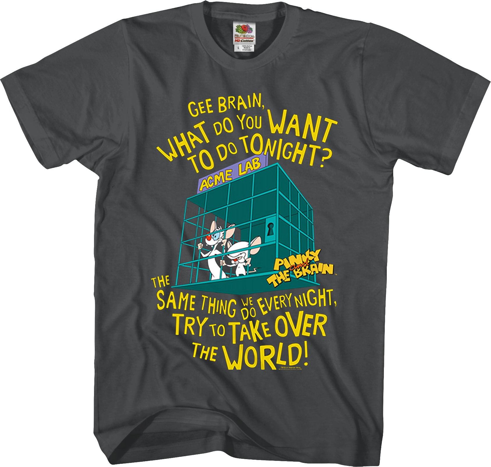Pinky And The Brain Try To Take Over The World Animaniacs T-Shirt Pinky And The Brain Try To Take Over The World Animaniacs T-Shirt