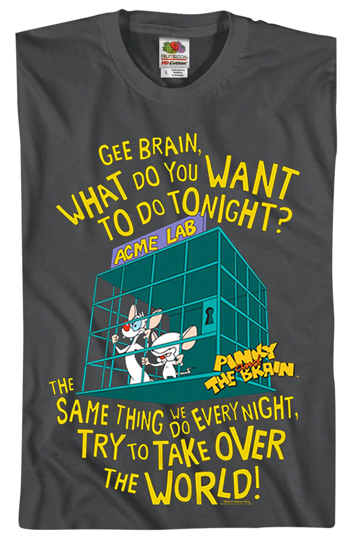 Pinky And The Brain Try To Take Over The World Animaniacs T-Shirt Pinky And The Brain Try To Take Over The World Animaniacs T-Shirt