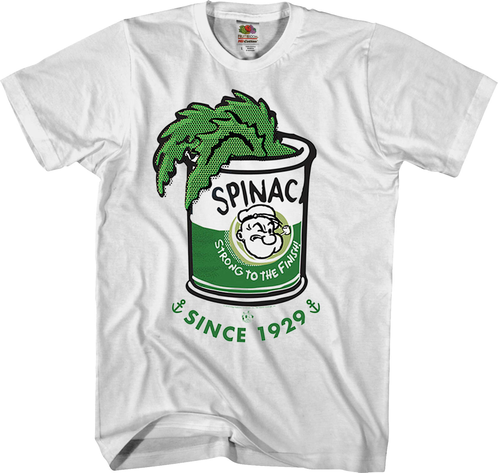 Spinach Strong To The Finish Popeye T-Shirt