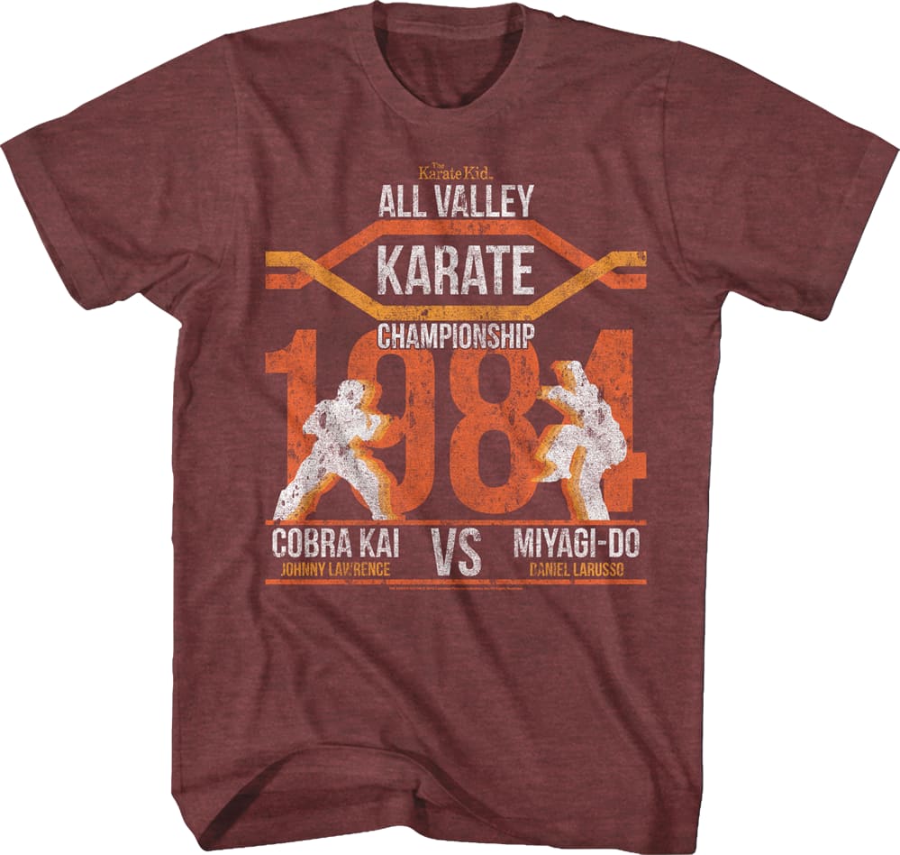 All Valley Championship Silhouettes Karate Kid T-Shirt All Valley Championship Silhouettes Karate Kid T-Shirt