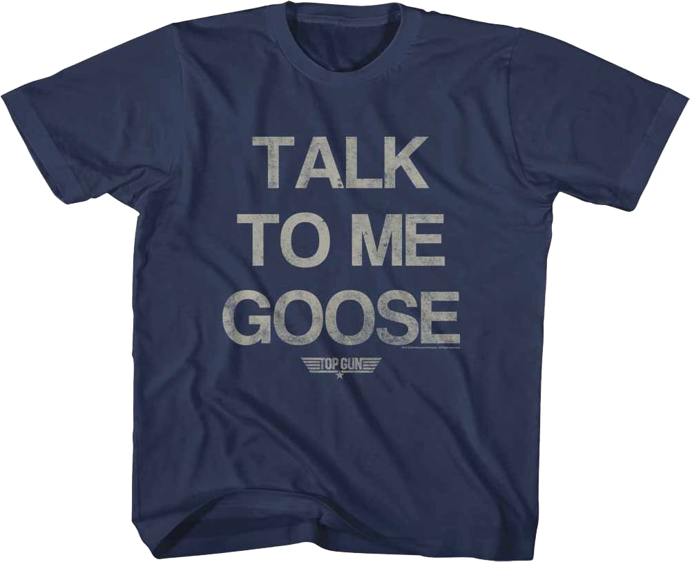 Youth Distressed Talk To Me Goose Top Gun Shirt