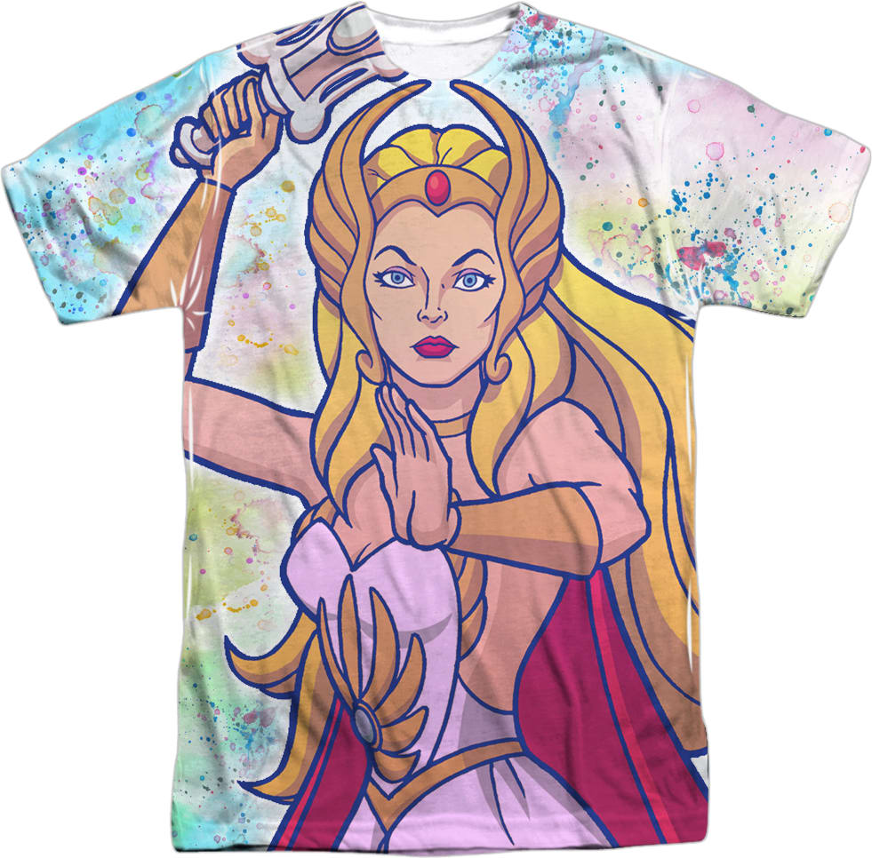 Paint Splattered She-Ra Masters of the Universe T-Shirt Paint Splattered She-Ra Masters of the Universe T-Shirt