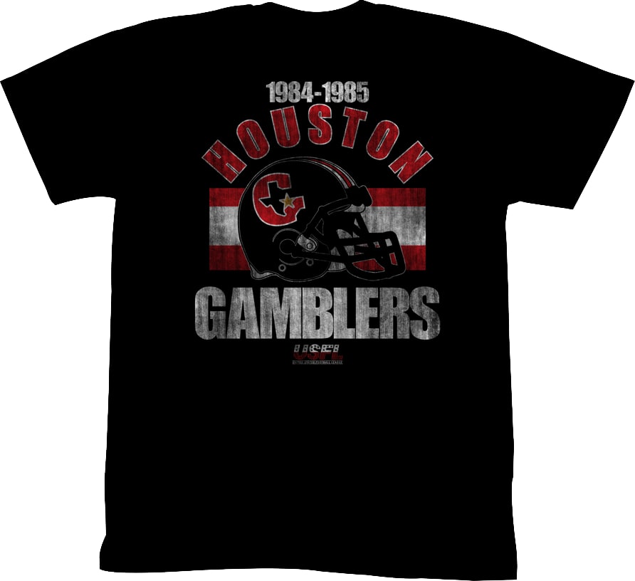 Black Houston Gamblers USFL T-Shirt