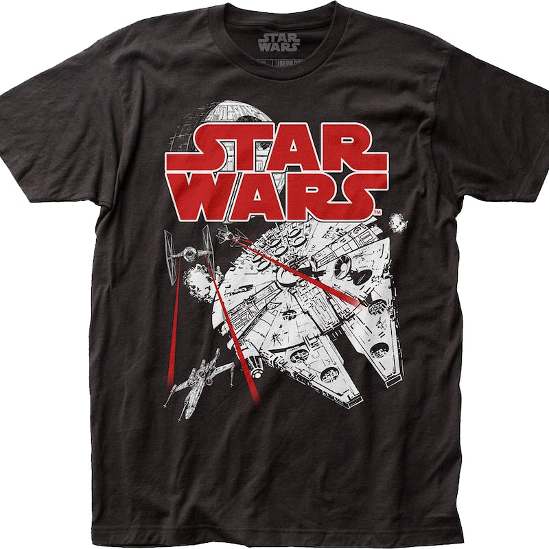 Millennium Falcon Chase Star Wars T-Shirt