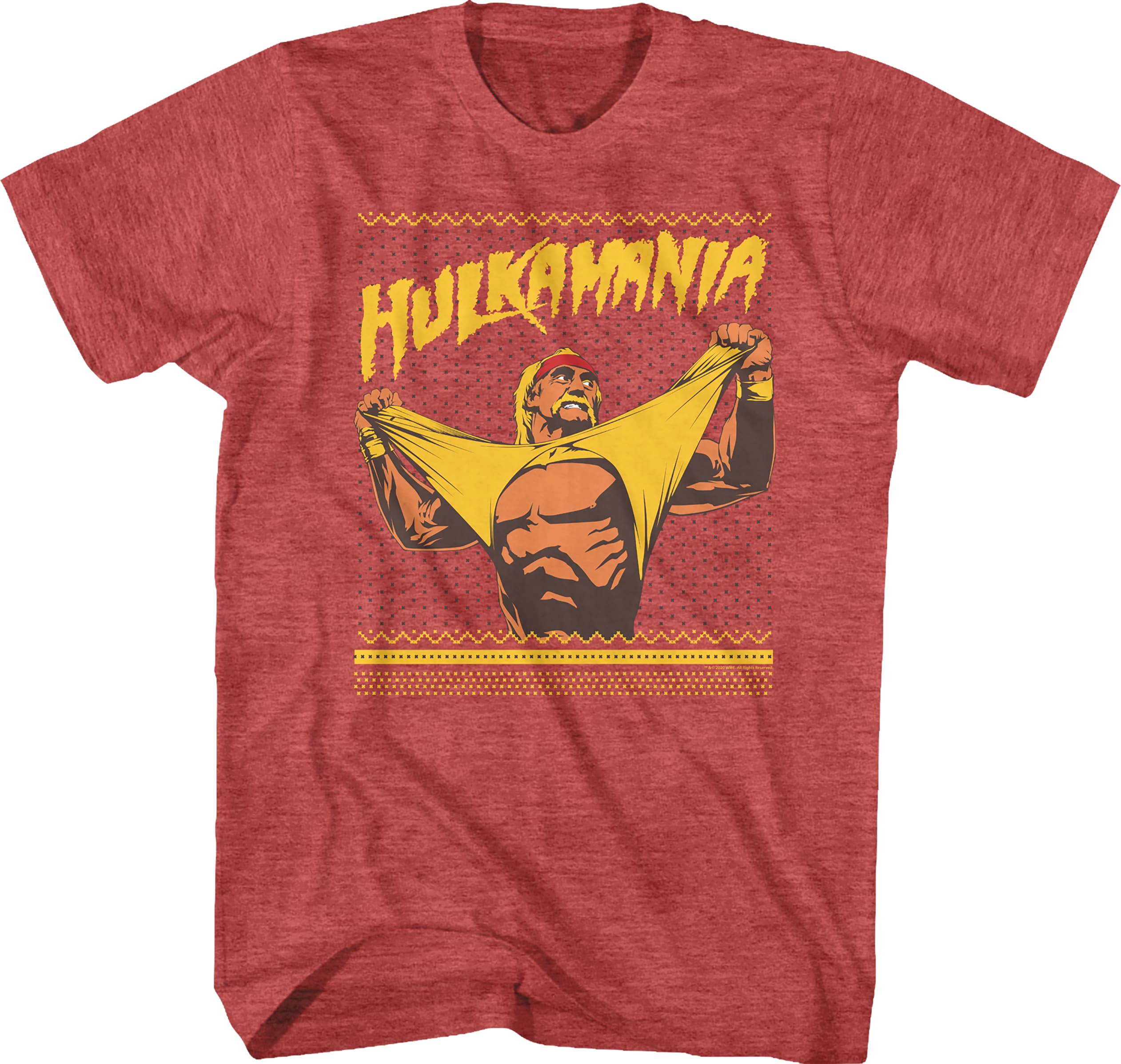 Ugly Faux Knit Hulk Hogan Christmas T-Shirt