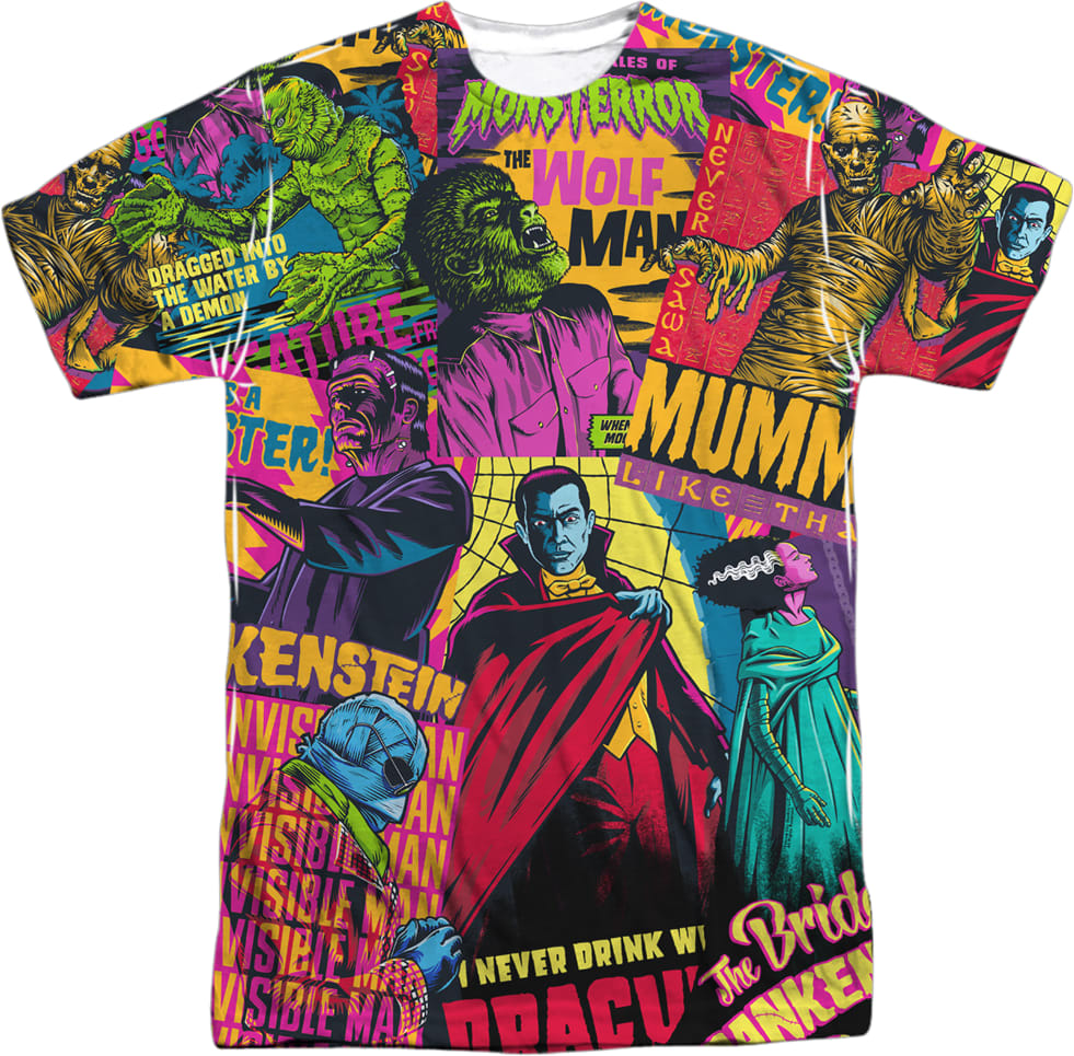 Front Sublimation Universal Monster Mash T-Shirt Front Sublimation Universal Monster Mash T-Shirt