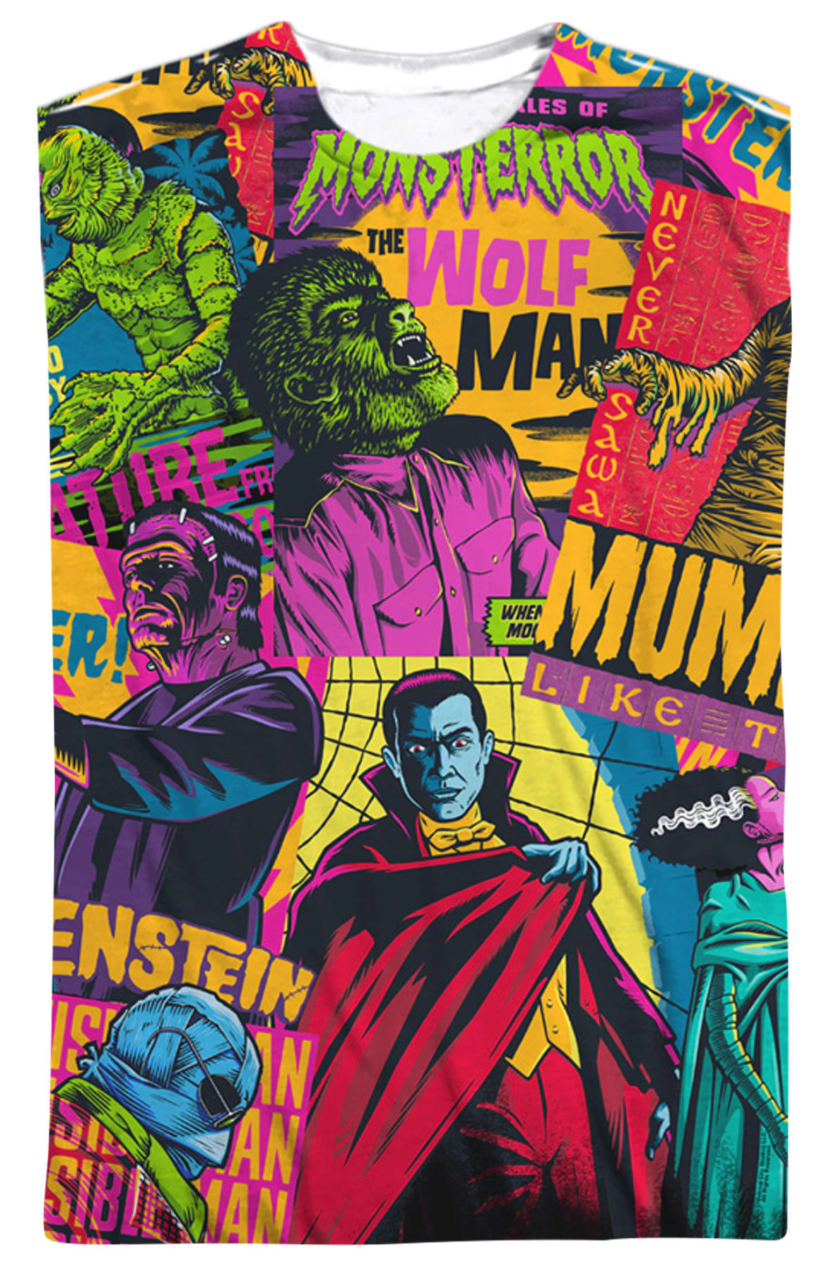 Front Sublimation Universal Monster Mash T-Shirt Front Sublimation Universal Monster Mash T-Shirt