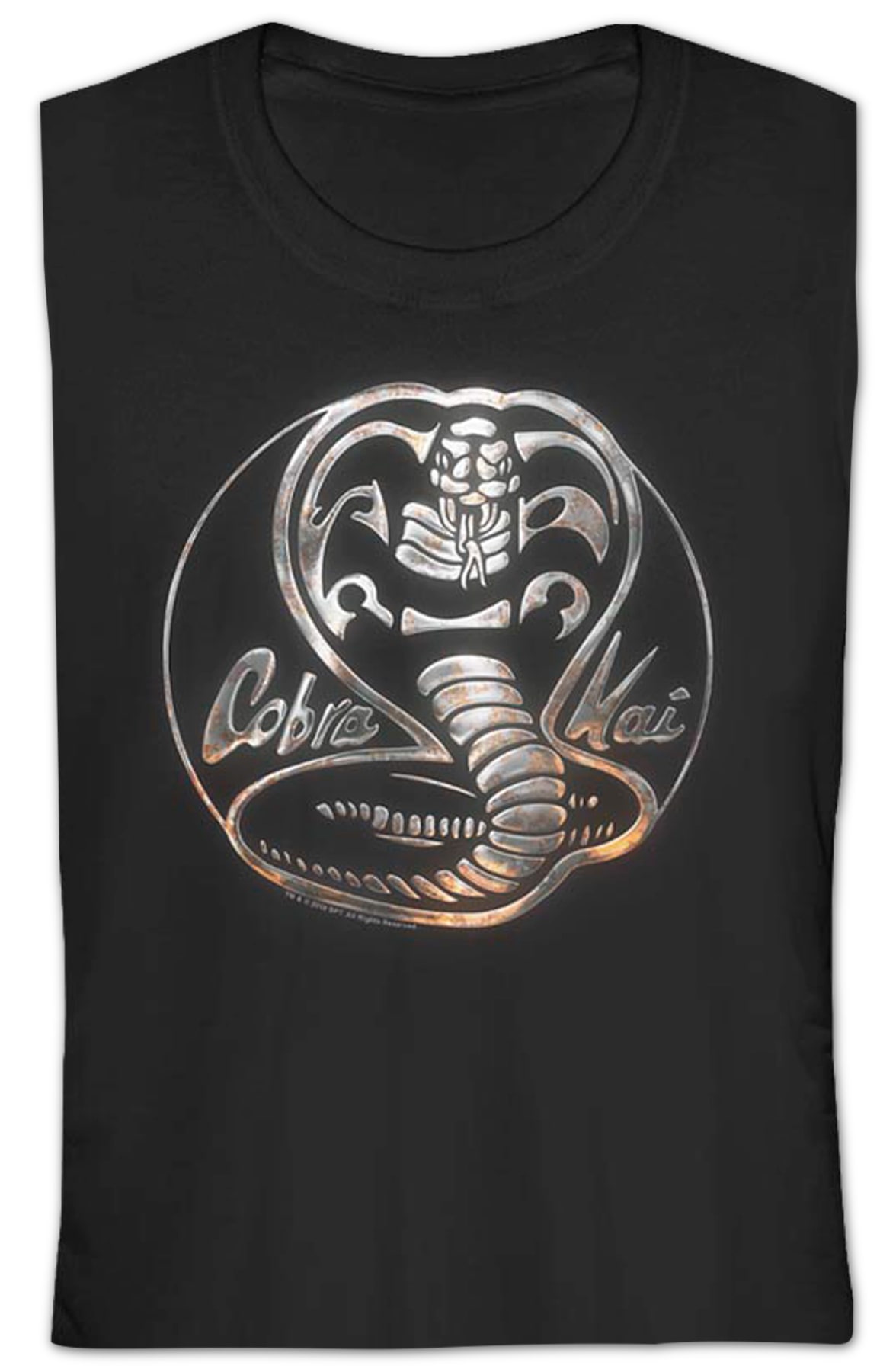 Ladies Faux Chrome Logo Cobra Kai Shirt